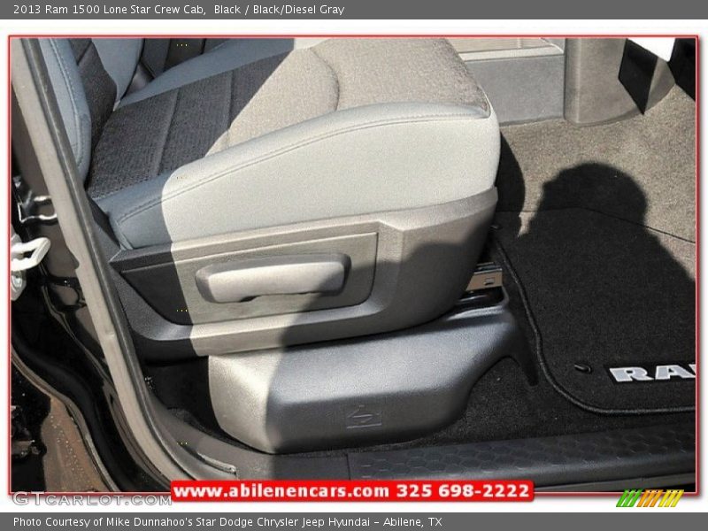Black / Black/Diesel Gray 2013 Ram 1500 Lone Star Crew Cab