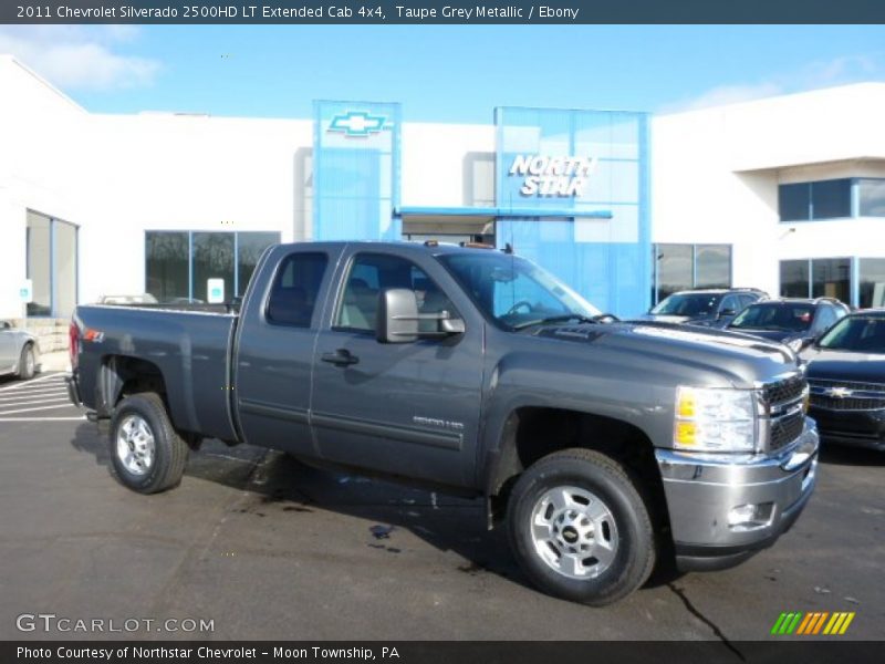 Taupe Grey Metallic / Ebony 2011 Chevrolet Silverado 2500HD LT Extended Cab 4x4