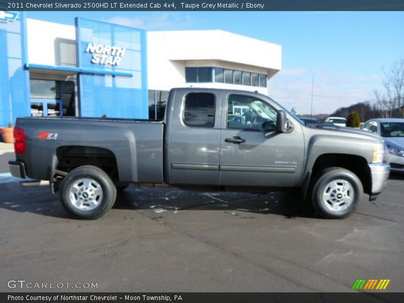 Taupe Grey Metallic / Ebony 2011 Chevrolet Silverado 2500HD LT Extended Cab 4x4