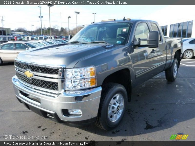 Taupe Grey Metallic / Ebony 2011 Chevrolet Silverado 2500HD LT Extended Cab 4x4