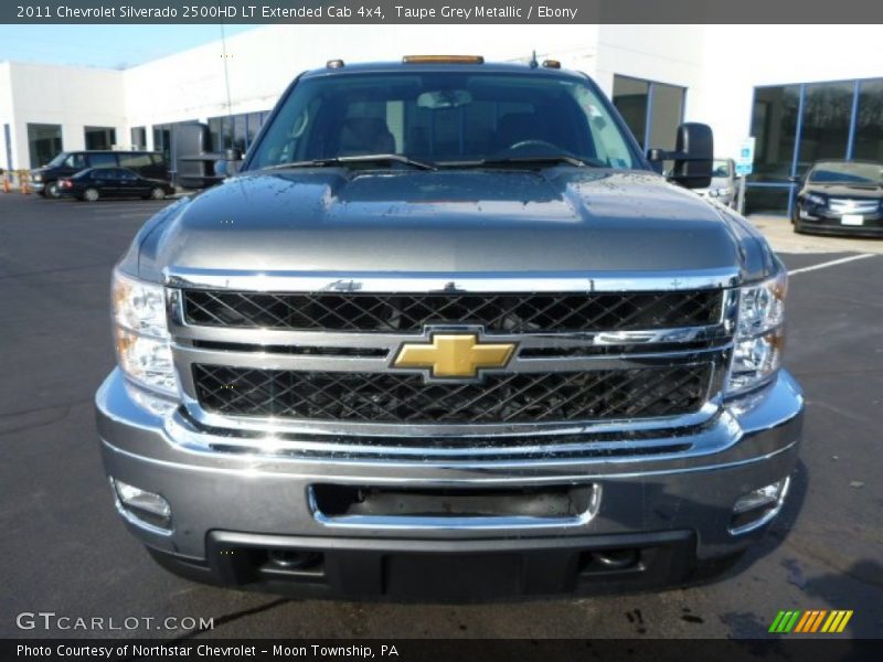 Taupe Grey Metallic / Ebony 2011 Chevrolet Silverado 2500HD LT Extended Cab 4x4