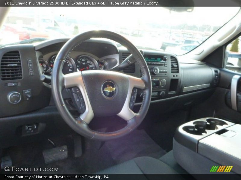 Taupe Grey Metallic / Ebony 2011 Chevrolet Silverado 2500HD LT Extended Cab 4x4