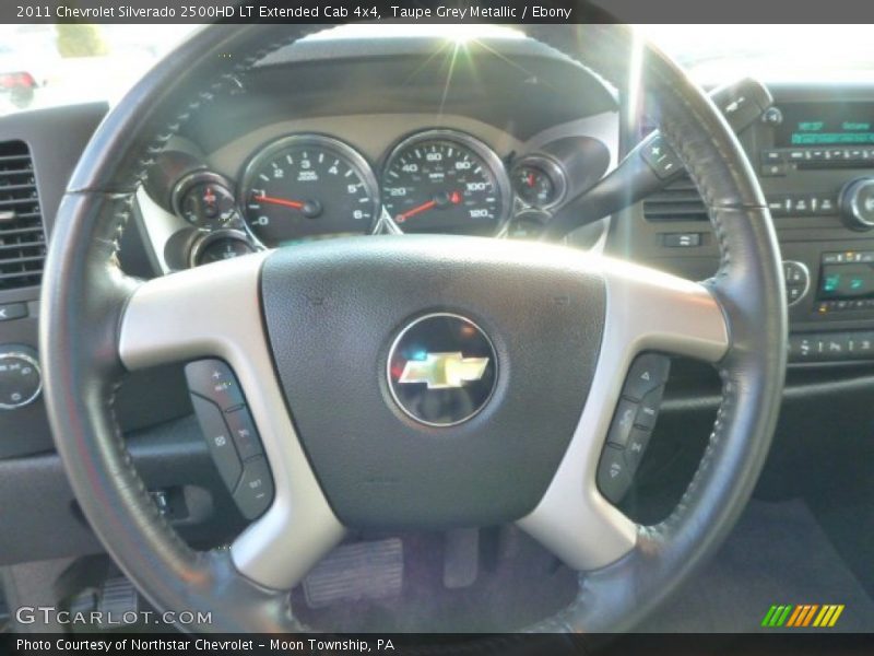Taupe Grey Metallic / Ebony 2011 Chevrolet Silverado 2500HD LT Extended Cab 4x4