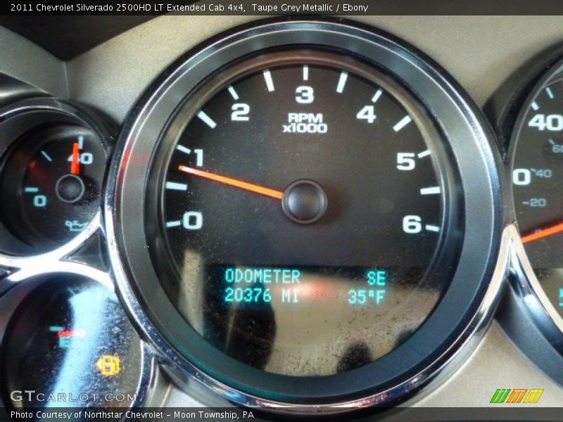 Taupe Grey Metallic / Ebony 2011 Chevrolet Silverado 2500HD LT Extended Cab 4x4