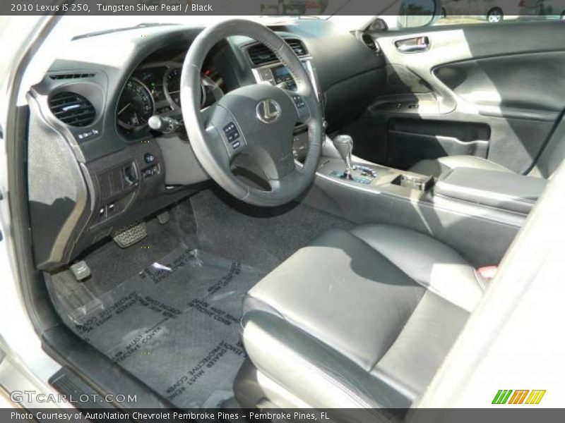 Tungsten Silver Pearl / Black 2010 Lexus IS 250