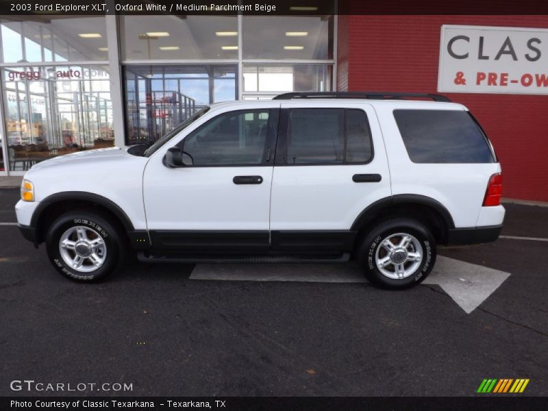 Oxford White / Medium Parchment Beige 2003 Ford Explorer XLT