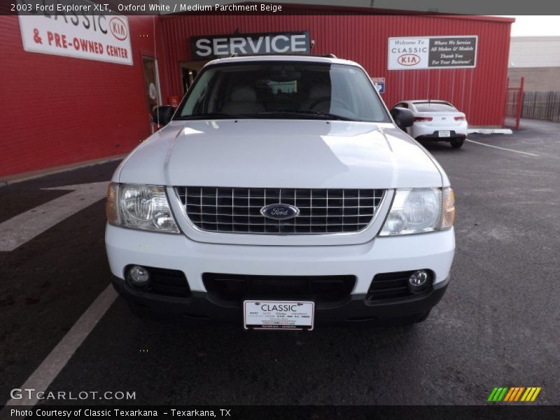 Oxford White / Medium Parchment Beige 2003 Ford Explorer XLT