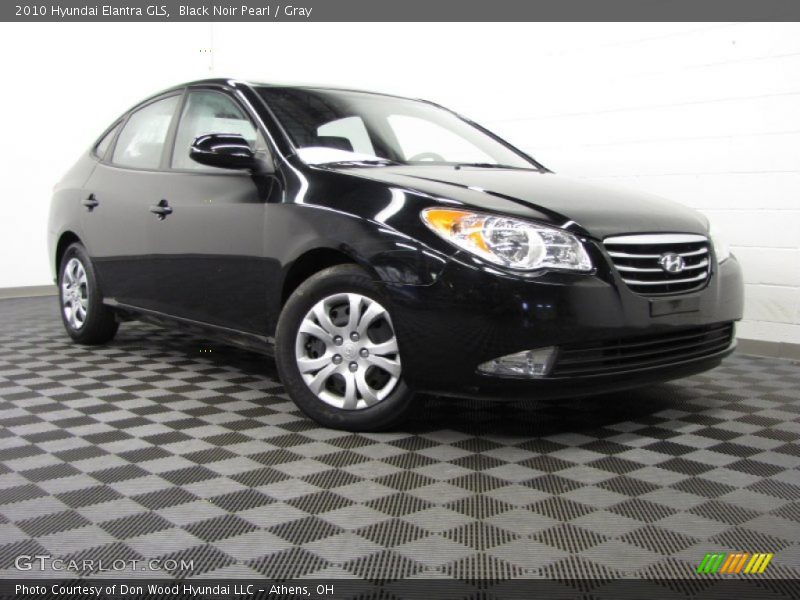 Black Noir Pearl / Gray 2010 Hyundai Elantra GLS