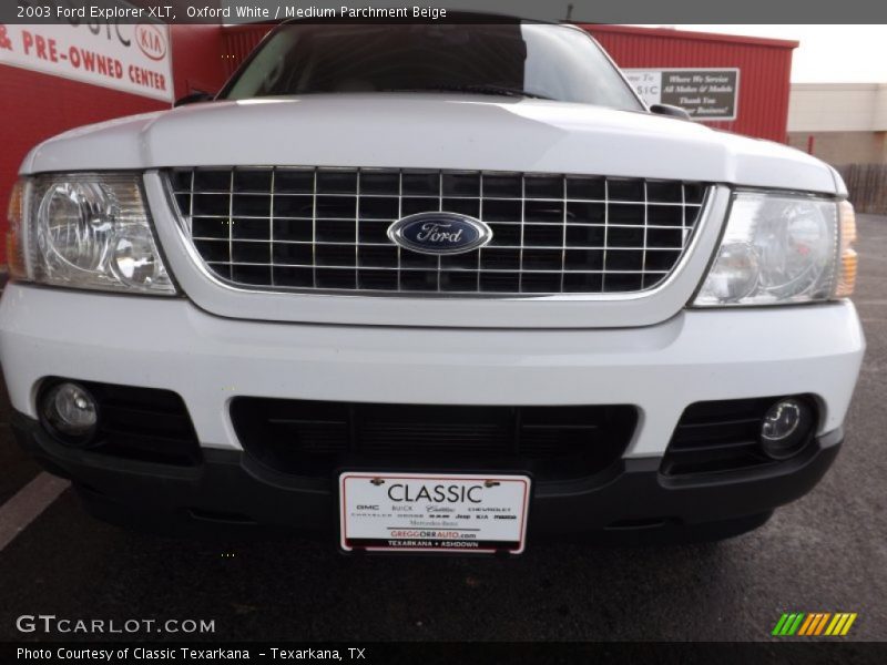 Oxford White / Medium Parchment Beige 2003 Ford Explorer XLT