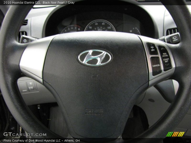 Black Noir Pearl / Gray 2010 Hyundai Elantra GLS