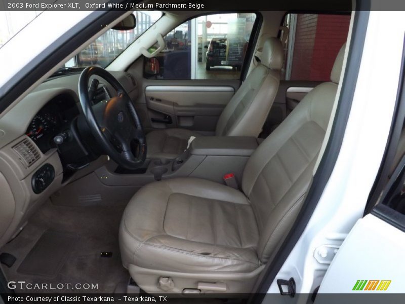 Oxford White / Medium Parchment Beige 2003 Ford Explorer XLT