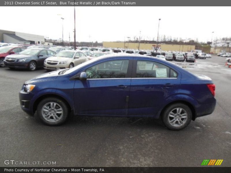 Blue Topaz Metallic / Jet Black/Dark Titanium 2013 Chevrolet Sonic LT Sedan