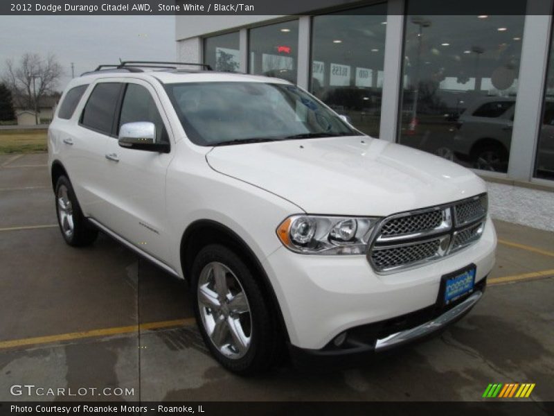 Stone White / Black/Tan 2012 Dodge Durango Citadel AWD