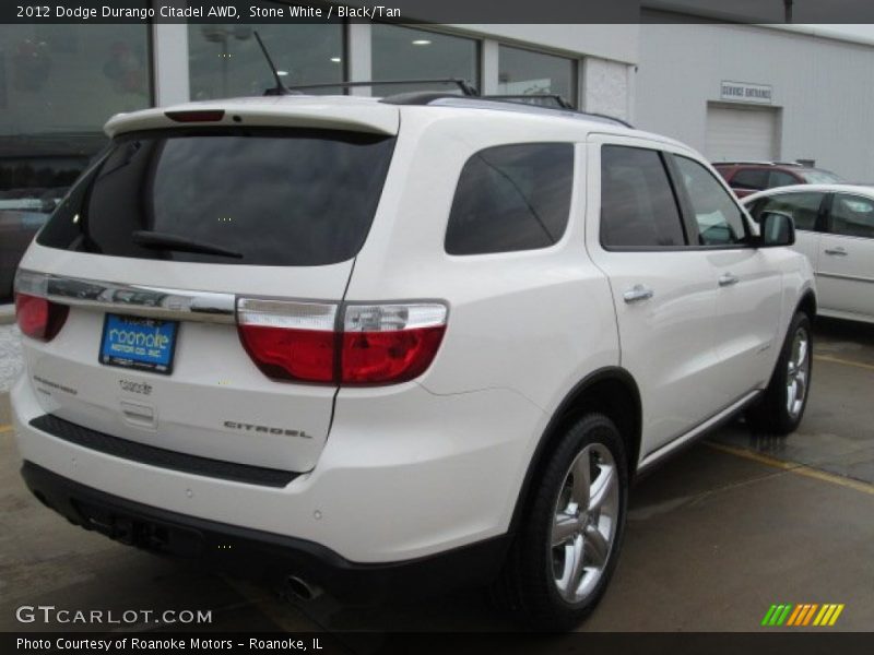 Stone White / Black/Tan 2012 Dodge Durango Citadel AWD