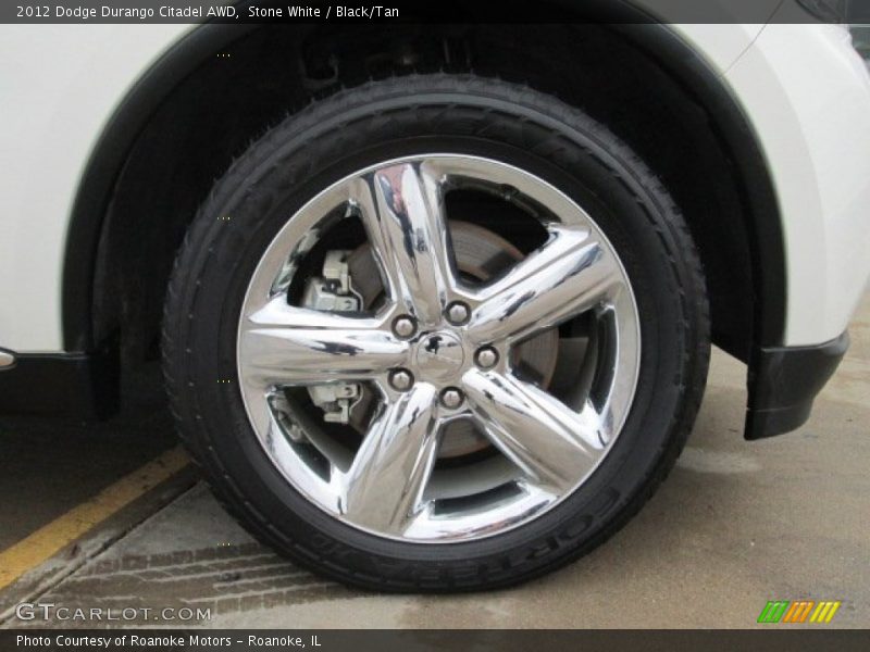 Stone White / Black/Tan 2012 Dodge Durango Citadel AWD