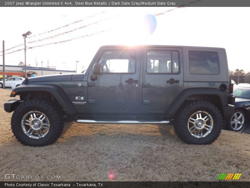 Steel Blue Metallic / Dark Slate Gray/Medium Slate Gray 2007 Jeep Wrangler Unlimited X 4x4