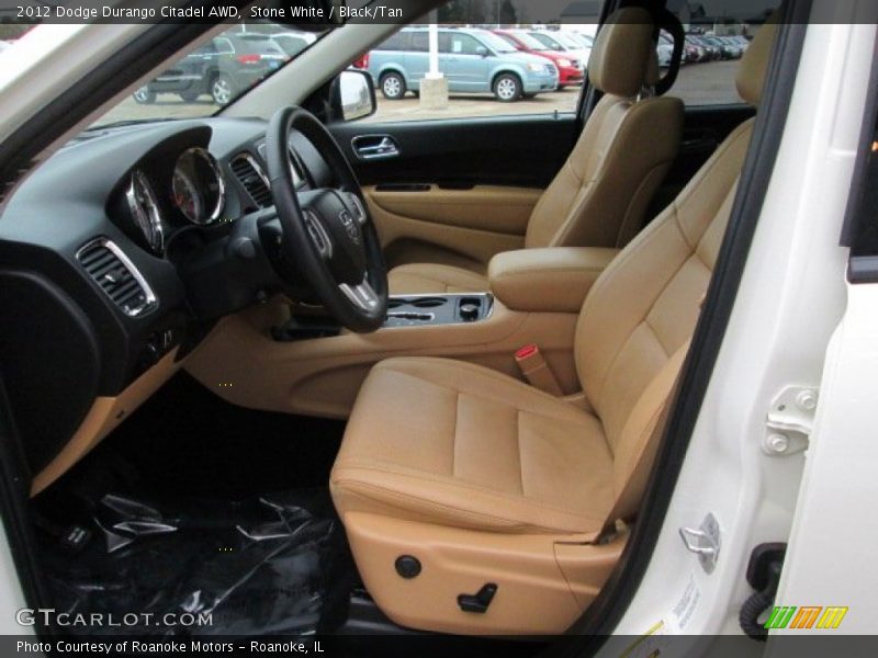 Stone White / Black/Tan 2012 Dodge Durango Citadel AWD
