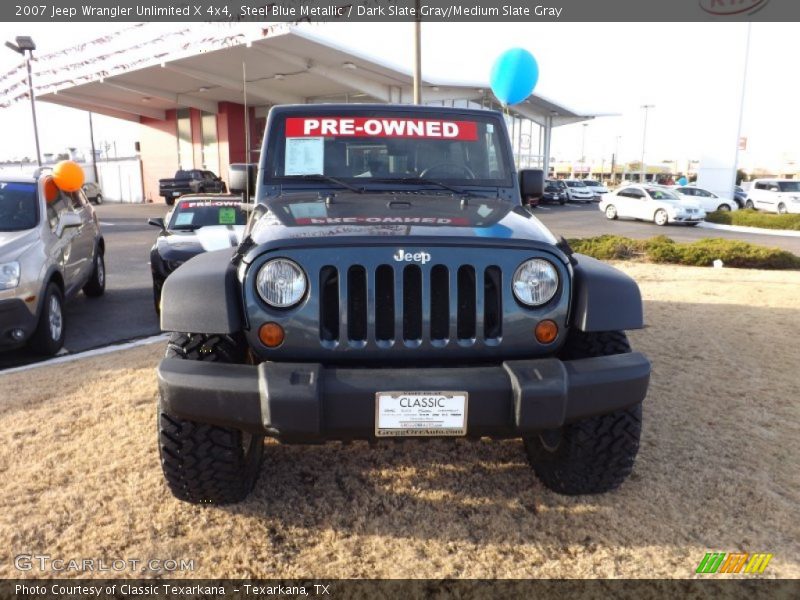 Steel Blue Metallic / Dark Slate Gray/Medium Slate Gray 2007 Jeep Wrangler Unlimited X 4x4