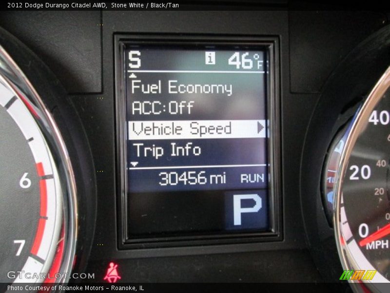 Stone White / Black/Tan 2012 Dodge Durango Citadel AWD