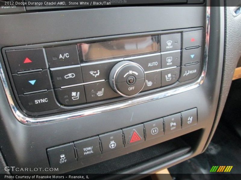 Stone White / Black/Tan 2012 Dodge Durango Citadel AWD