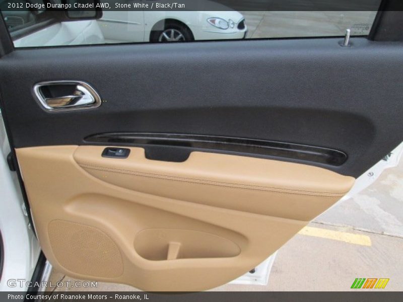 Stone White / Black/Tan 2012 Dodge Durango Citadel AWD