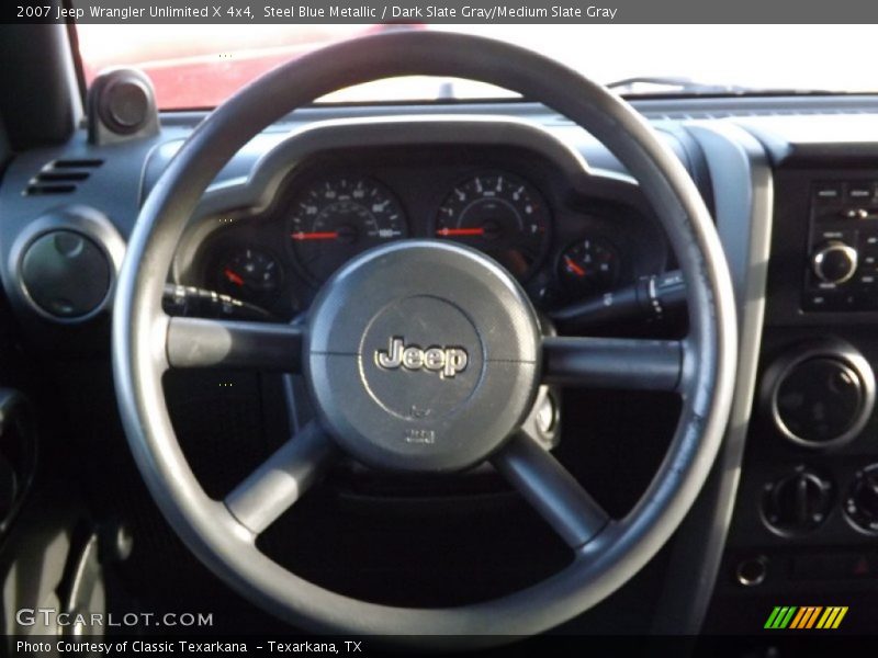 Steel Blue Metallic / Dark Slate Gray/Medium Slate Gray 2007 Jeep Wrangler Unlimited X 4x4