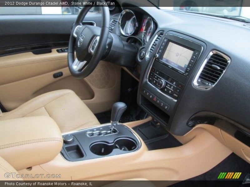 Stone White / Black/Tan 2012 Dodge Durango Citadel AWD