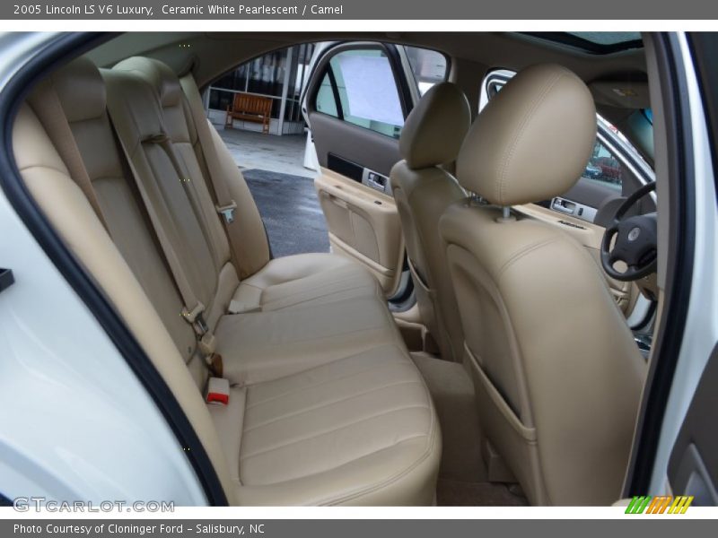 Ceramic White Pearlescent / Camel 2005 Lincoln LS V6 Luxury