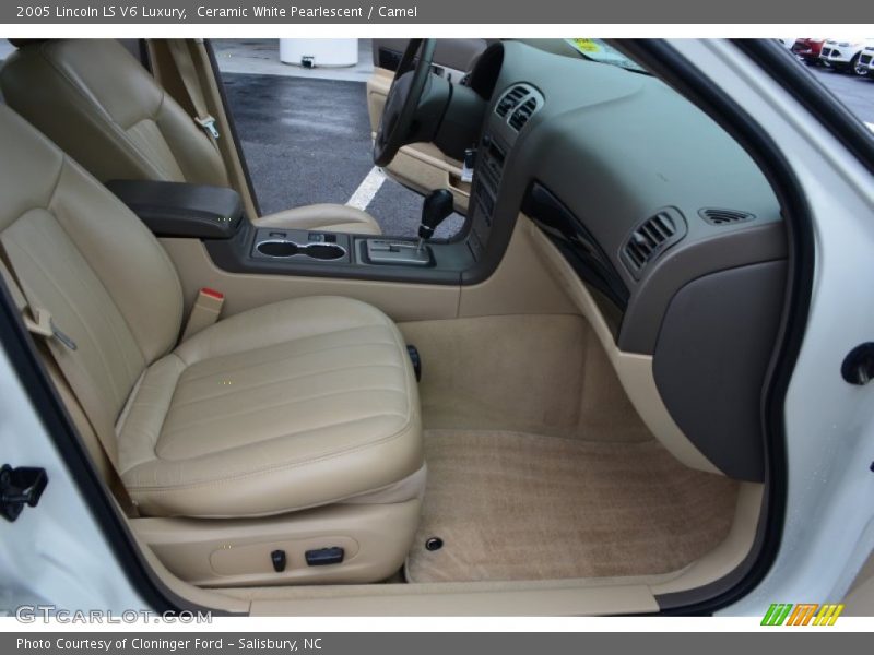 Ceramic White Pearlescent / Camel 2005 Lincoln LS V6 Luxury