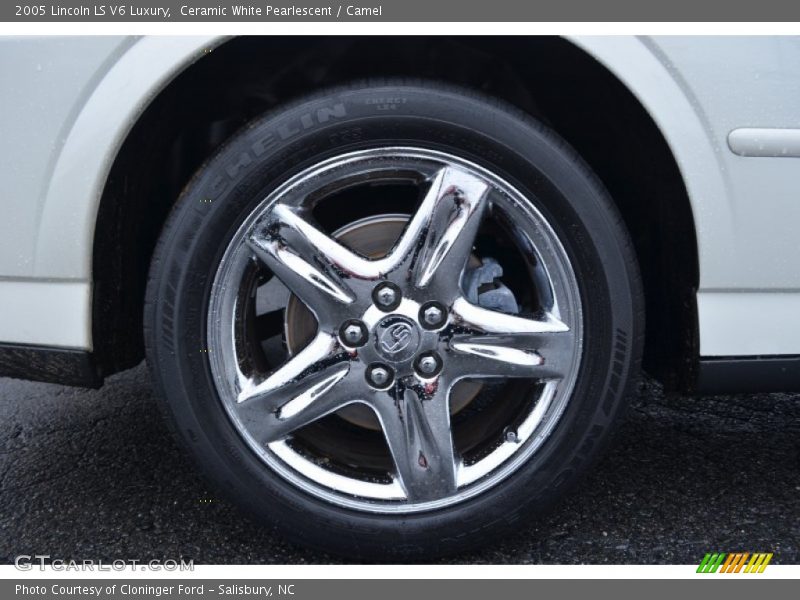 Ceramic White Pearlescent / Camel 2005 Lincoln LS V6 Luxury