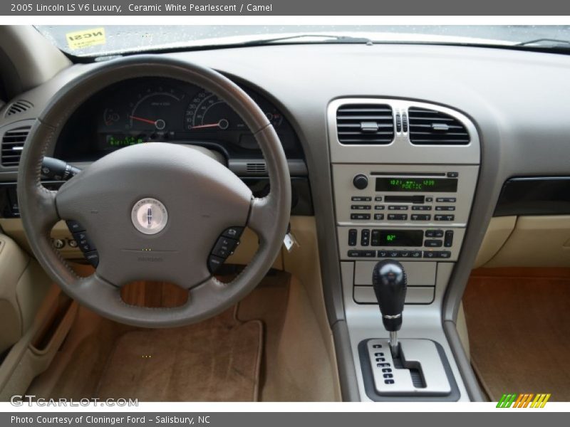 Ceramic White Pearlescent / Camel 2005 Lincoln LS V6 Luxury