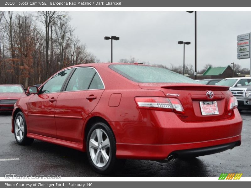 Barcelona Red Metallic / Dark Charcoal 2010 Toyota Camry SE