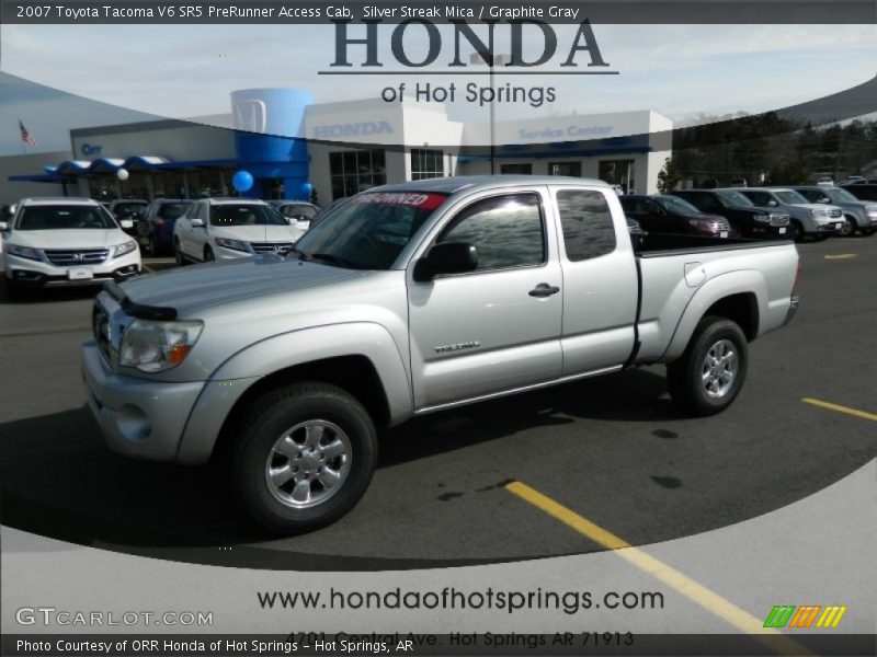 Silver Streak Mica / Graphite Gray 2007 Toyota Tacoma V6 SR5 PreRunner Access Cab