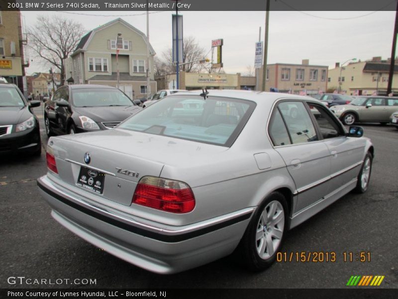 Titanium Silver Metallic / Grey 2001 BMW 7 Series 740i Sedan