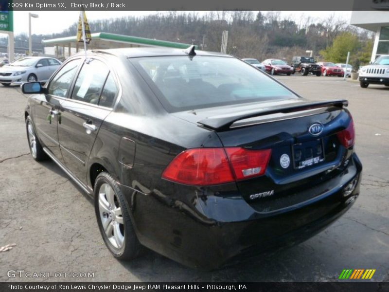 Ebony Black / Black 2009 Kia Optima SX