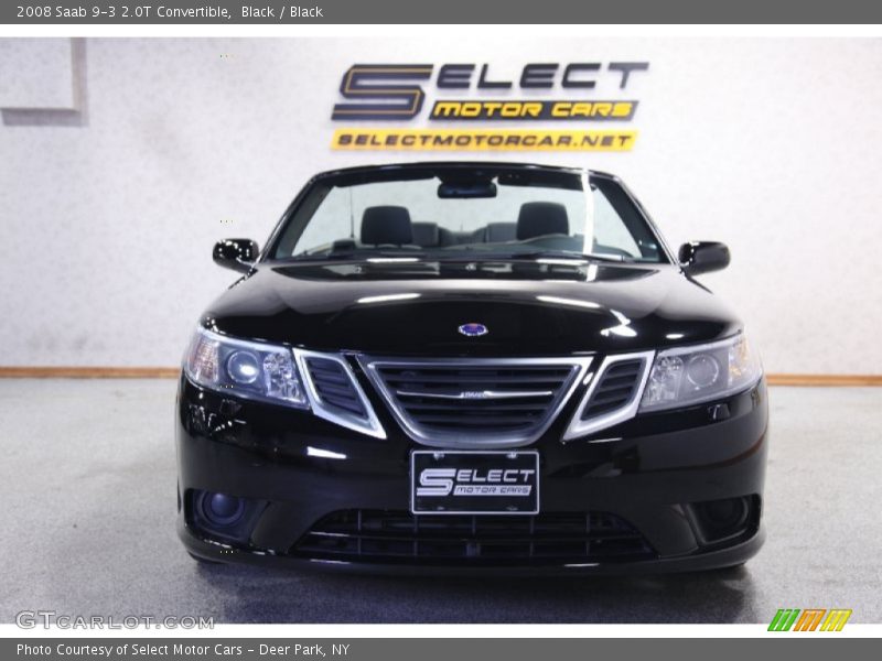 Black / Black 2008 Saab 9-3 2.0T Convertible