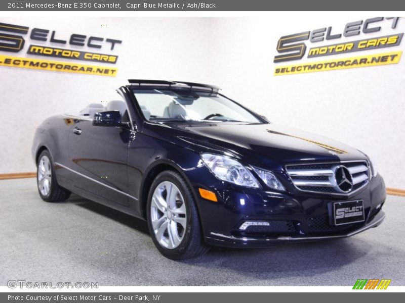 Capri Blue Metallic / Ash/Black 2011 Mercedes-Benz E 350 Cabriolet