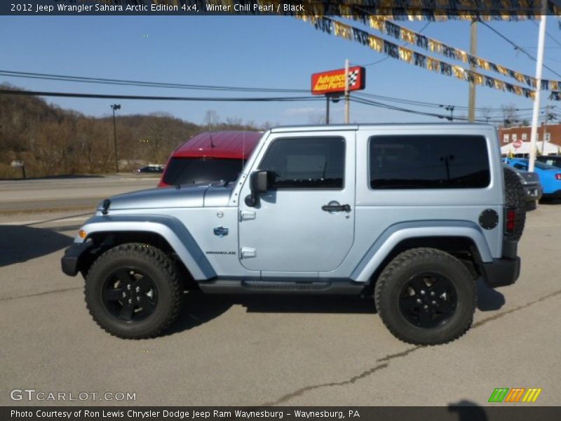 Winter Chill Pearl / Black 2012 Jeep Wrangler Sahara Arctic Edition 4x4