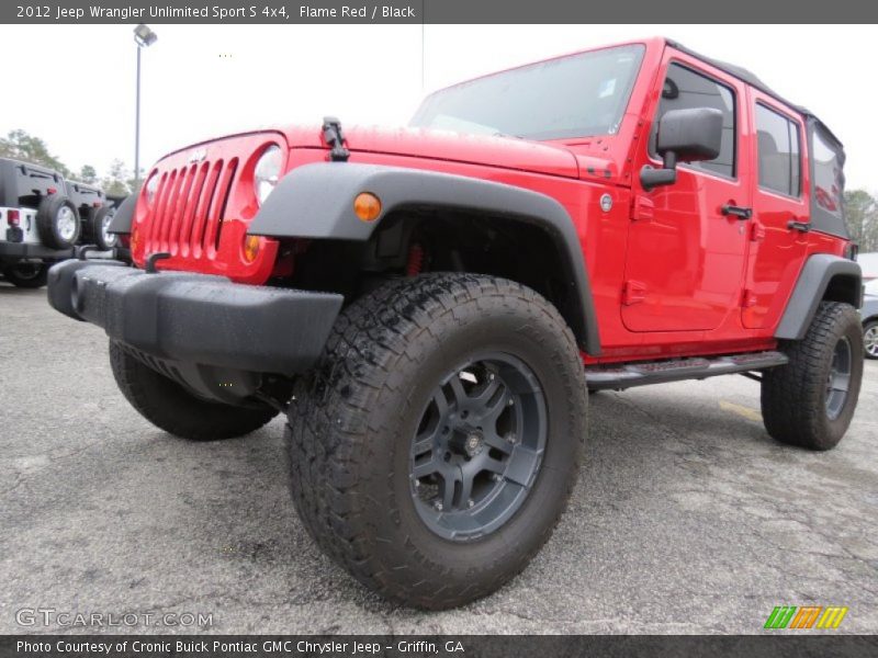Flame Red / Black 2012 Jeep Wrangler Unlimited Sport S 4x4