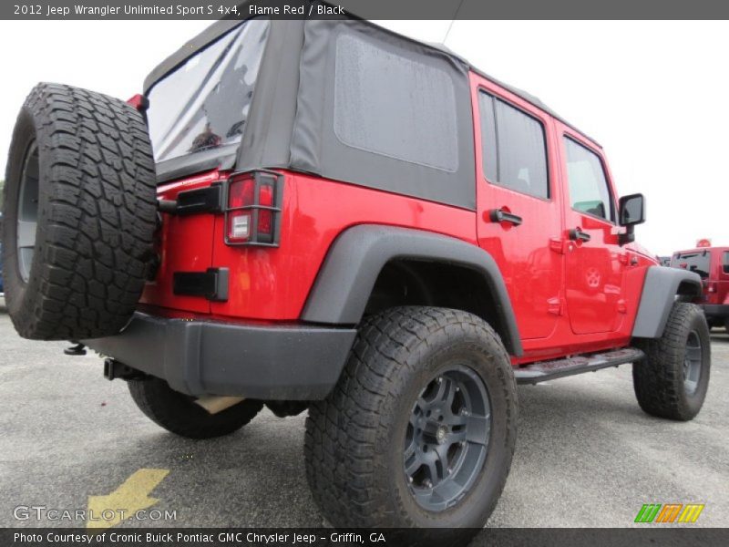 Flame Red / Black 2012 Jeep Wrangler Unlimited Sport S 4x4