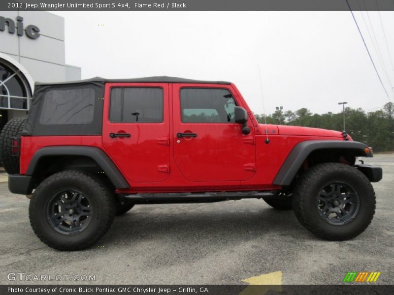 Flame Red / Black 2012 Jeep Wrangler Unlimited Sport S 4x4