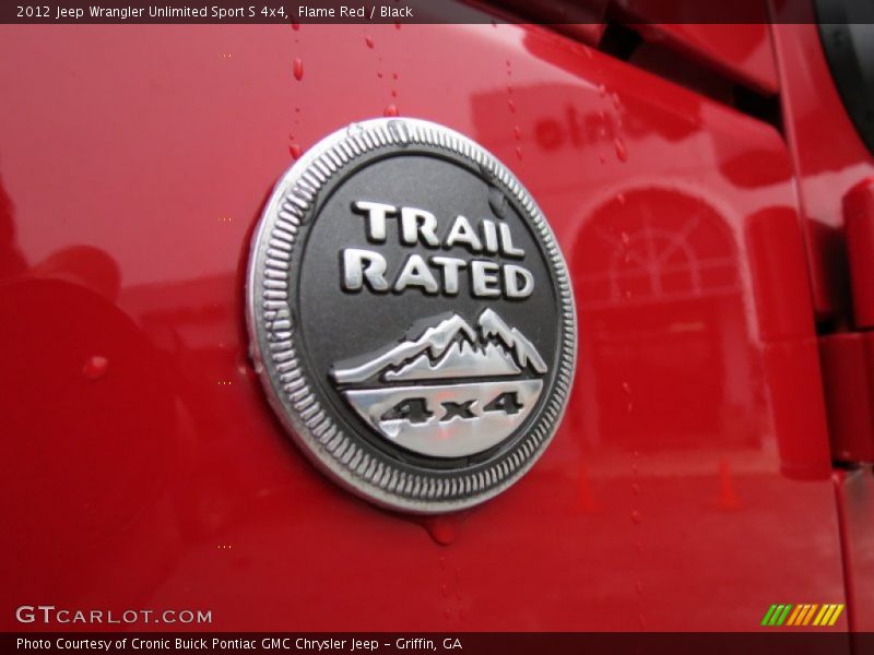 Flame Red / Black 2012 Jeep Wrangler Unlimited Sport S 4x4