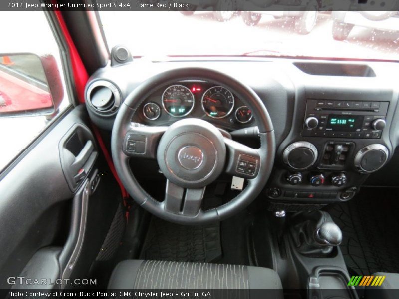 Flame Red / Black 2012 Jeep Wrangler Unlimited Sport S 4x4