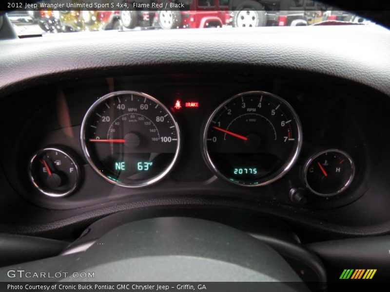 Flame Red / Black 2012 Jeep Wrangler Unlimited Sport S 4x4