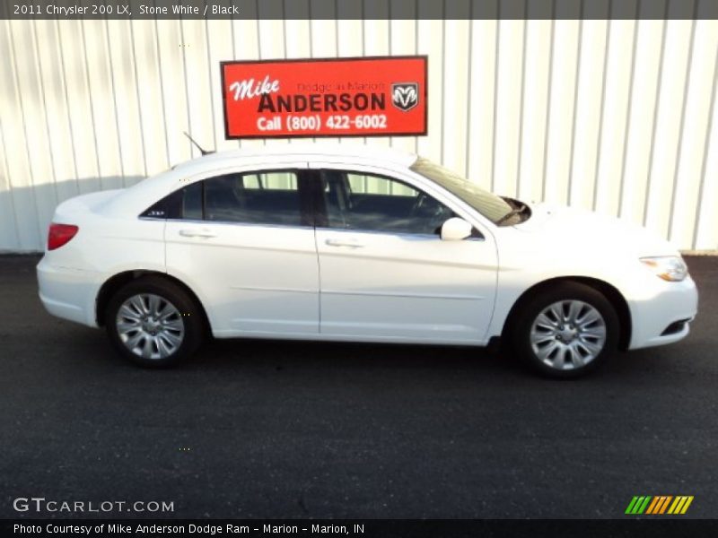 Stone White / Black 2011 Chrysler 200 LX