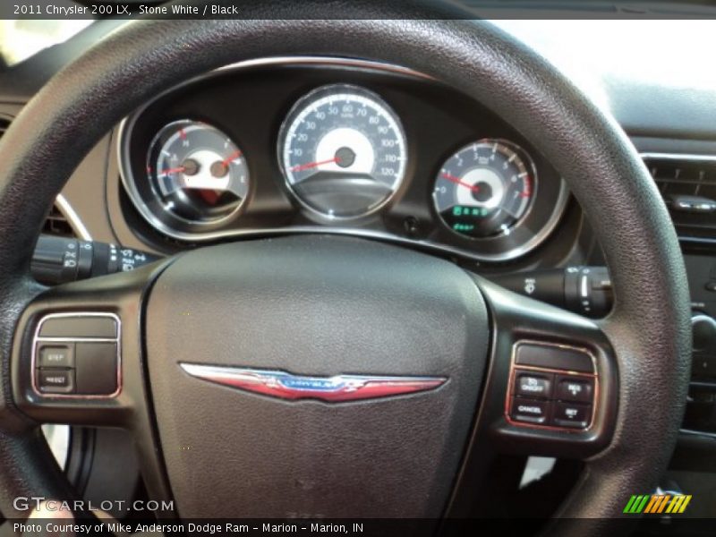 Stone White / Black 2011 Chrysler 200 LX