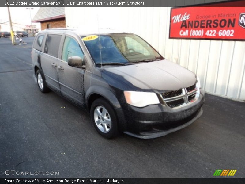 Dark Charcoal Pearl / Black/Light Graystone 2012 Dodge Grand Caravan SXT