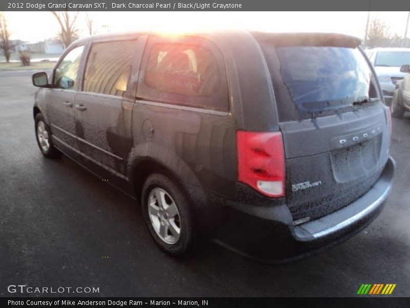 Dark Charcoal Pearl / Black/Light Graystone 2012 Dodge Grand Caravan SXT