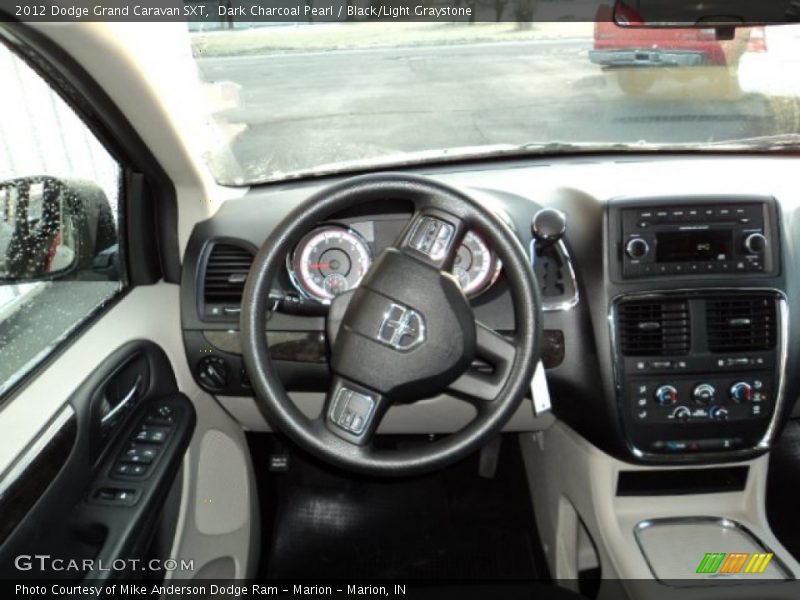 Dark Charcoal Pearl / Black/Light Graystone 2012 Dodge Grand Caravan SXT