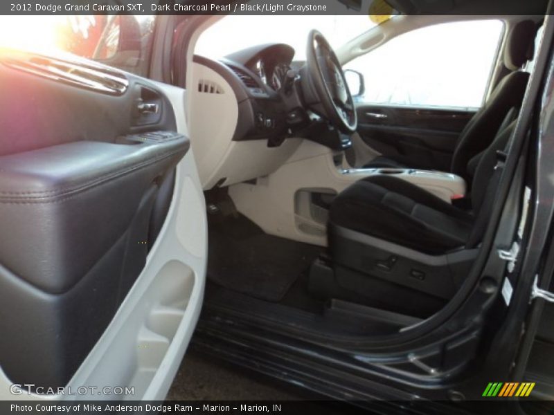 Dark Charcoal Pearl / Black/Light Graystone 2012 Dodge Grand Caravan SXT